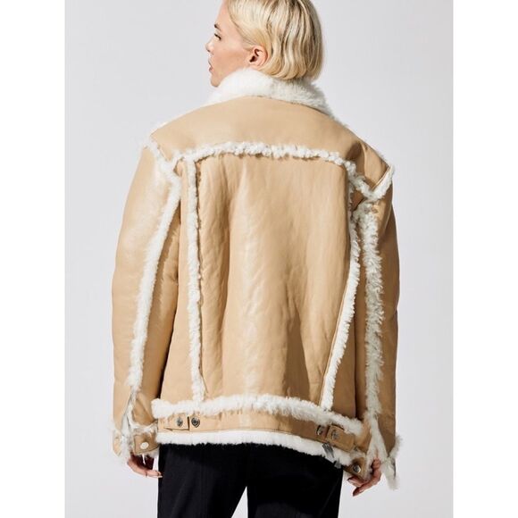 IRO Kwood shearing jacket Beige - Picture 2 of 14